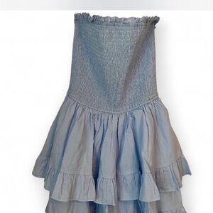 Cute Mini ruffled Light Blue dress